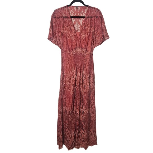 Blank NYC Dresses & Skirts - Blank NYC Lace Overlay Maxi Dress Rose Mauve Size Small‎ Cottagecore Romantic ~